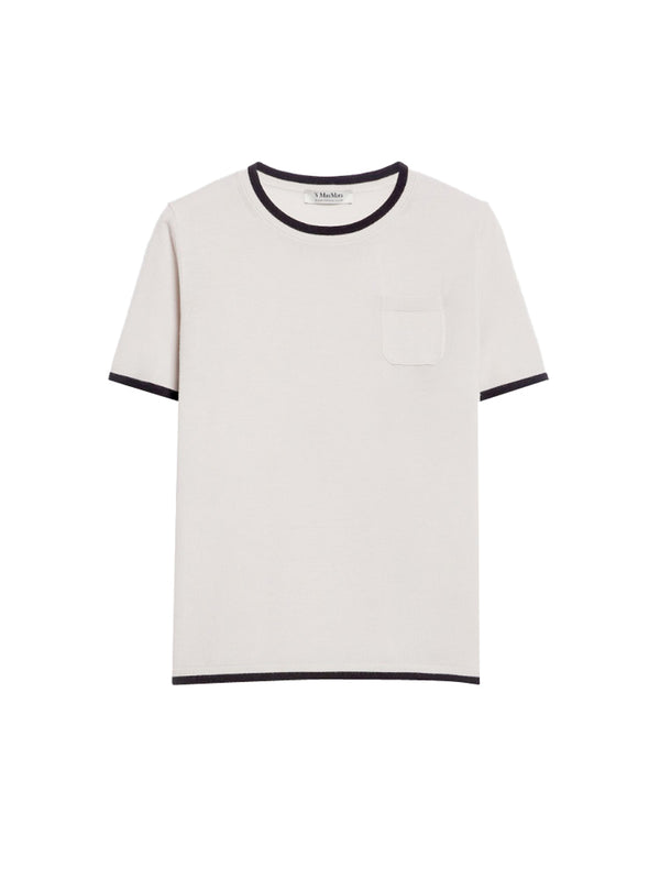 MAX MARA S T-shirt girocolllo in filato di lana