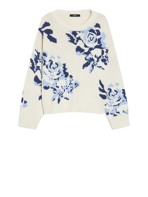 MAX MARA WEEKEND Maglia in filato di cotone a fantasia