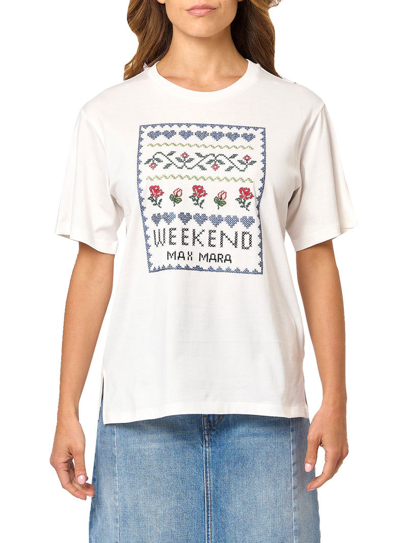 MAX MARA WEEKEND T-shirt in jersey con stampa.