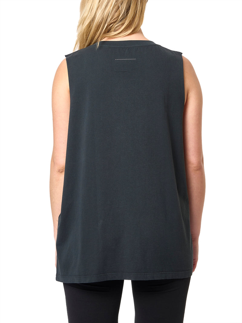 MM6 Top con stampa logo.