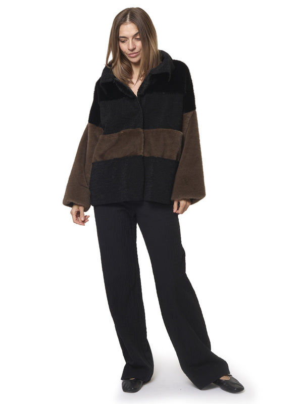 COLLECTION PRIVÉE Giacca in Shearling con Insterti
