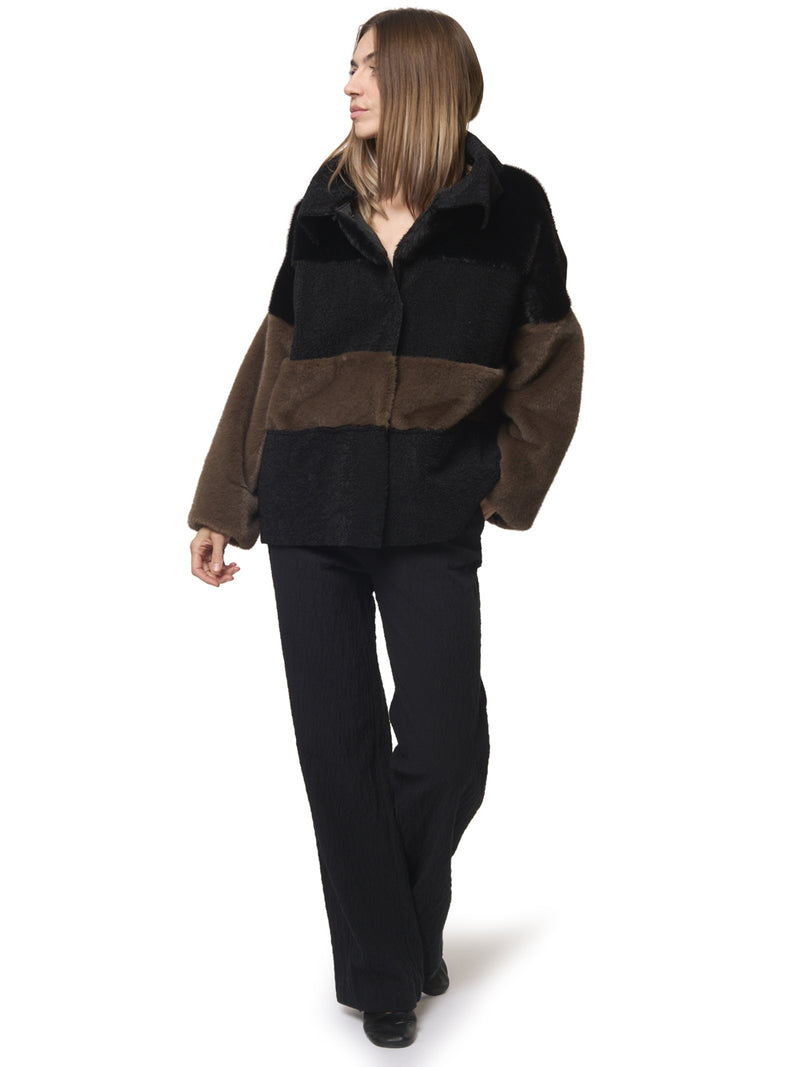 COLLECTION PRIVÉE Giacca in Shearling con Insterti