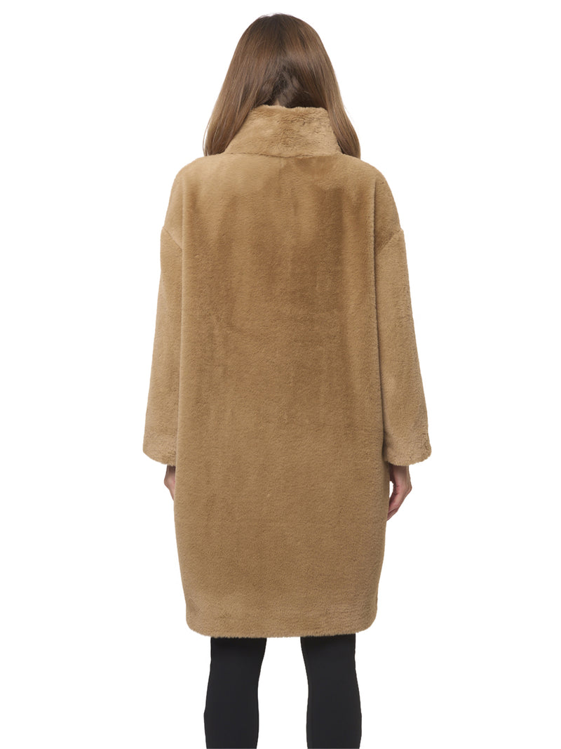 HERNO Cappotto in Finta Pelliccia Midi