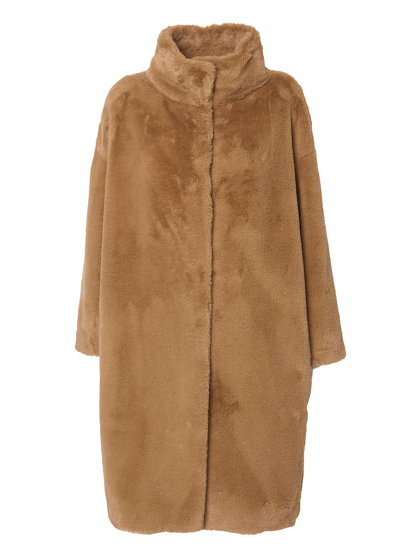 HERNO Cappotto in Finta Pelliccia Midi