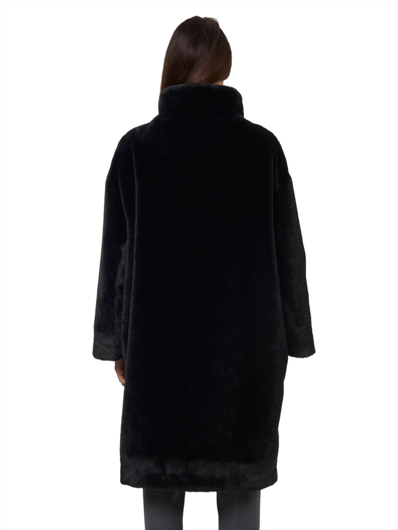 HERNO Cappotto Midi in Eco Pelliccia