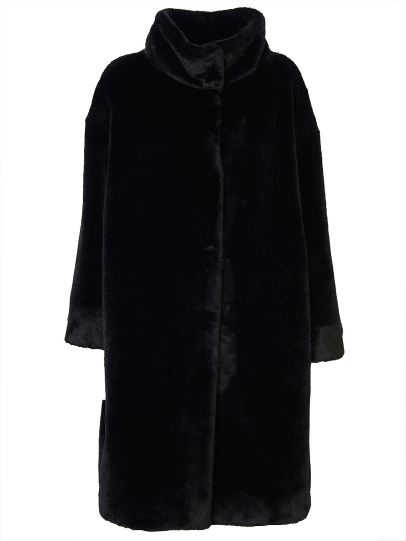 HERNO Cappotto Midi in Eco Pelliccia