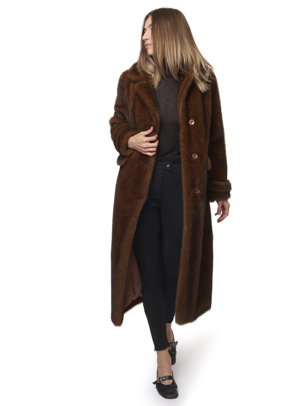 HERNO Cappotto in Finta Pelliccia