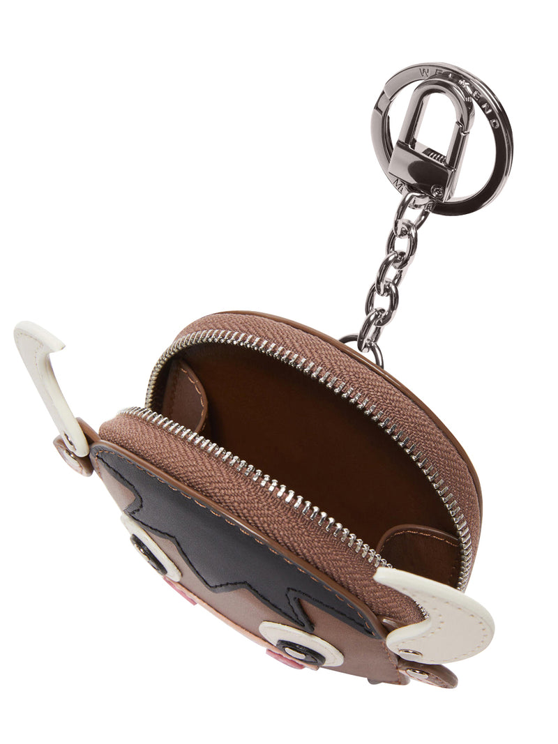 MAX MARA ACCESSORI WEEKEND Portachiavi Seta in Pelle Sagoma Toro