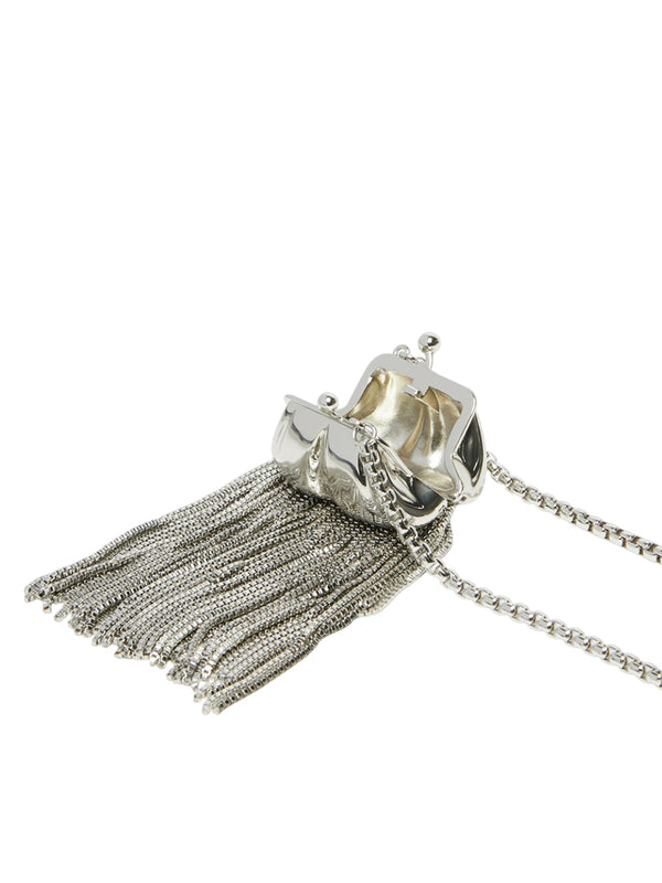 MAX MARA ACCESSORI WEEKEND Collana con Charm Pasticcino Bag Argento