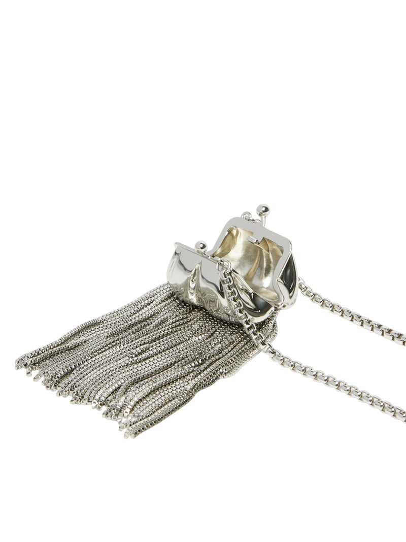MAX MARA ACCESSORI WEEKEND Collana con Charm Pasticcino Bag Argento
