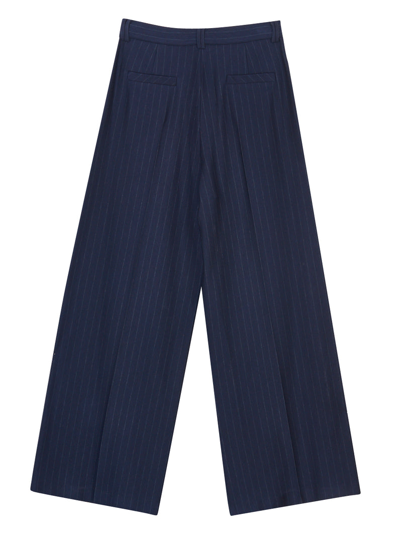 MAX MARA MM Pantaloni Gessati in Jersey di Viscosa Gela