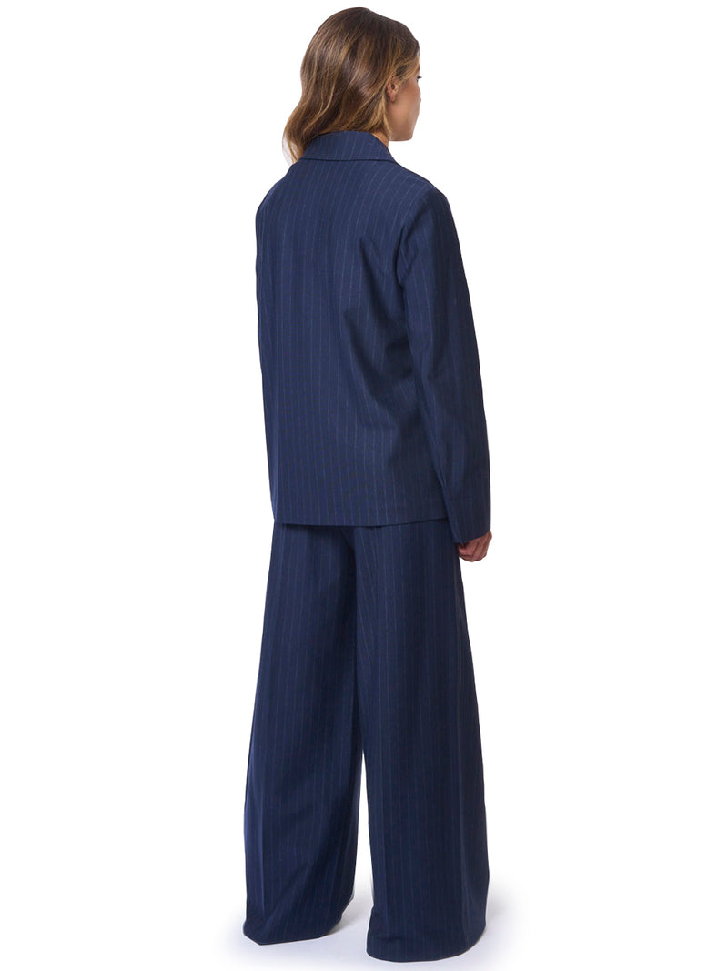 MAX MARA MM Giacca Blazer in Jersey di Viscosa Gessato Todi