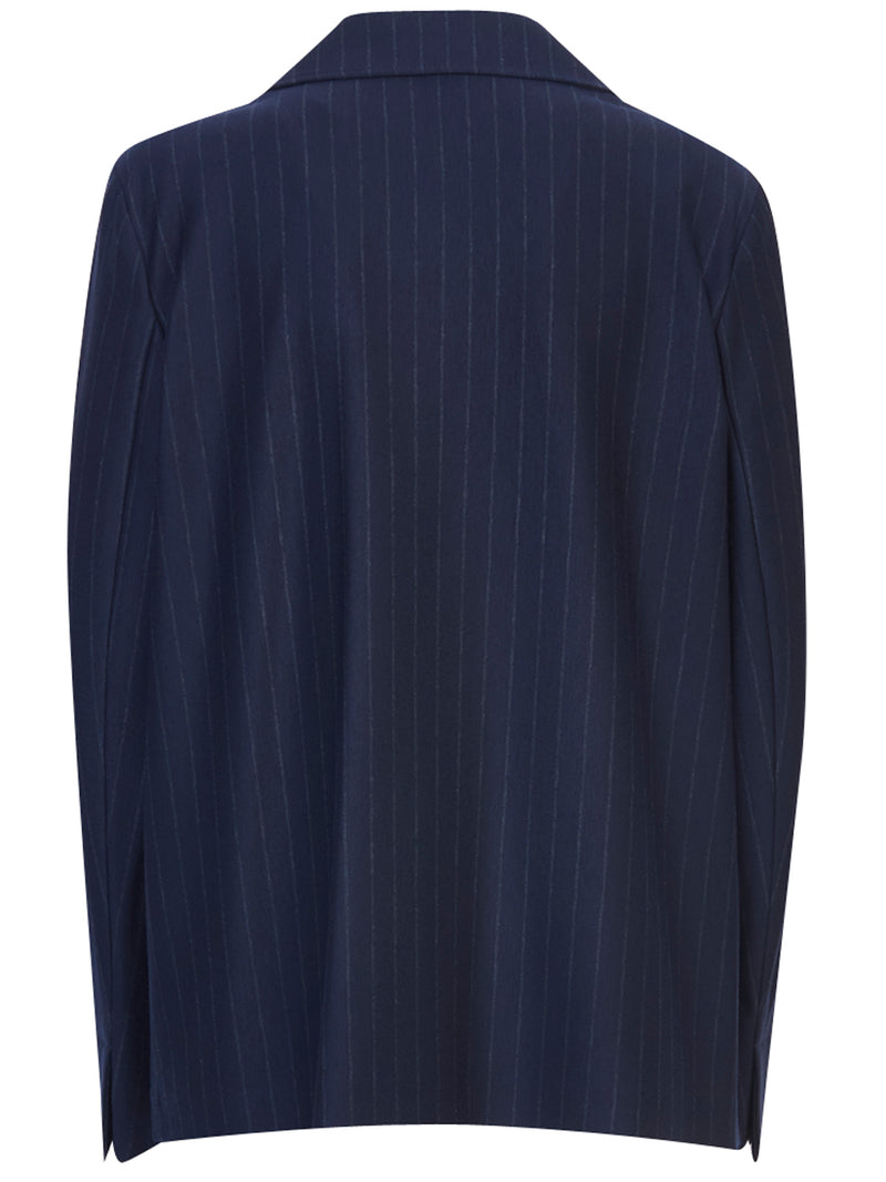 MAX MARA MM Giacca Blazer in Jersey di Viscosa Gessato Todi