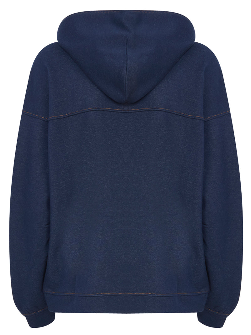 MAX MARA MM Felpa in Cotone effetto Denim Yale