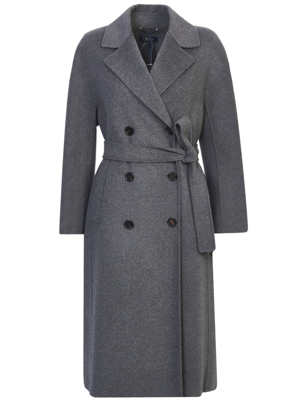 MAX MARA S Cappotto Lungo Doppiopetto con Cintura Paul