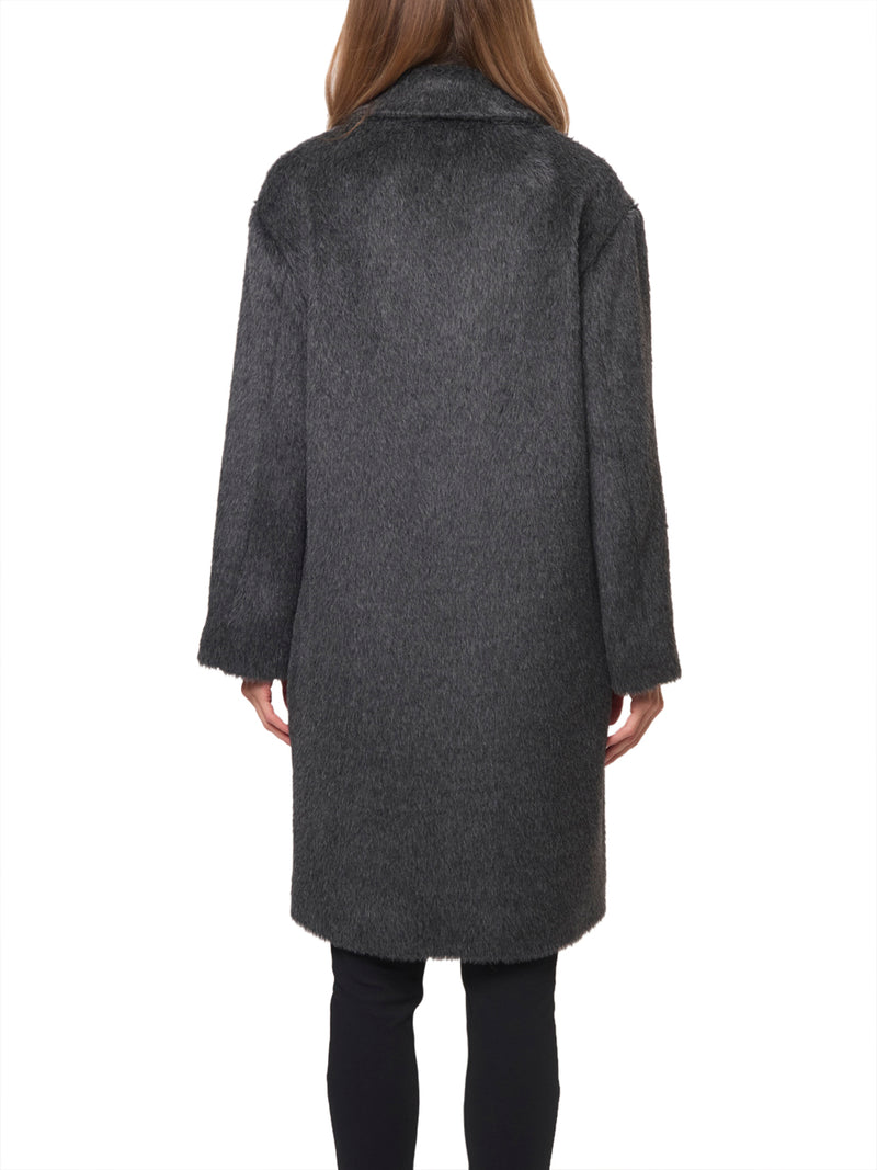 MAX MARA S Cappotto Midi a Pelo Lungo Agave