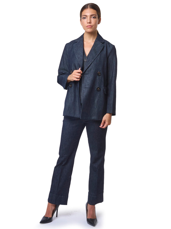 MAX MARA S Blazer in Denim Doppiopetto Sara
