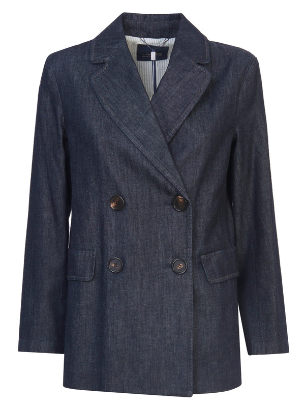 MAX MARA S Blazer in Denim Doppiopetto Sara