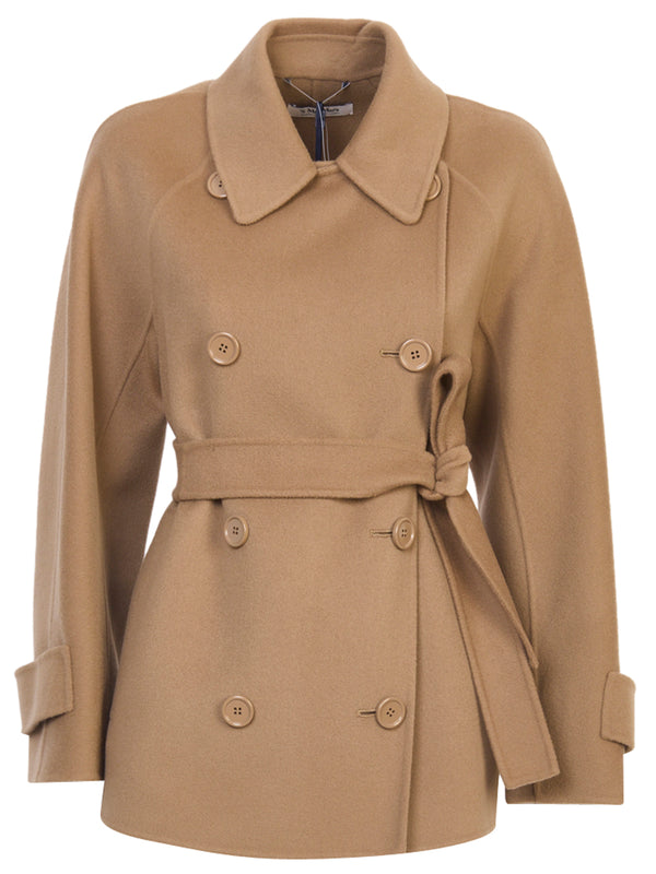 MAX MARA S Trench Corto Doppiopetto con Cintura Louis