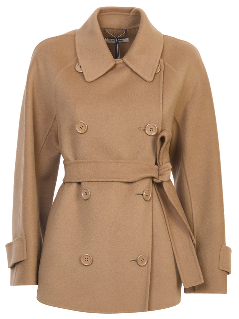 MAX MARA S Trench Corto Doppiopetto con Cintura Louis