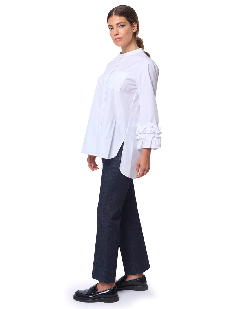 MAX MARA S Camicia con Rouches in Popeline Favola