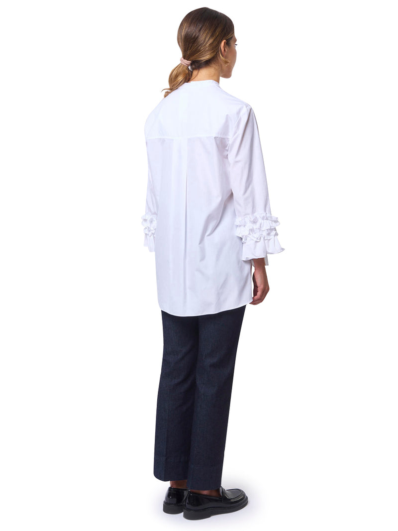 MAX MARA S Camicia con Rouches in Popeline Favola