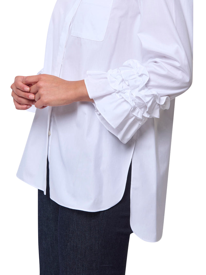 MAX MARA S Camicia con Rouches in Popeline Favola