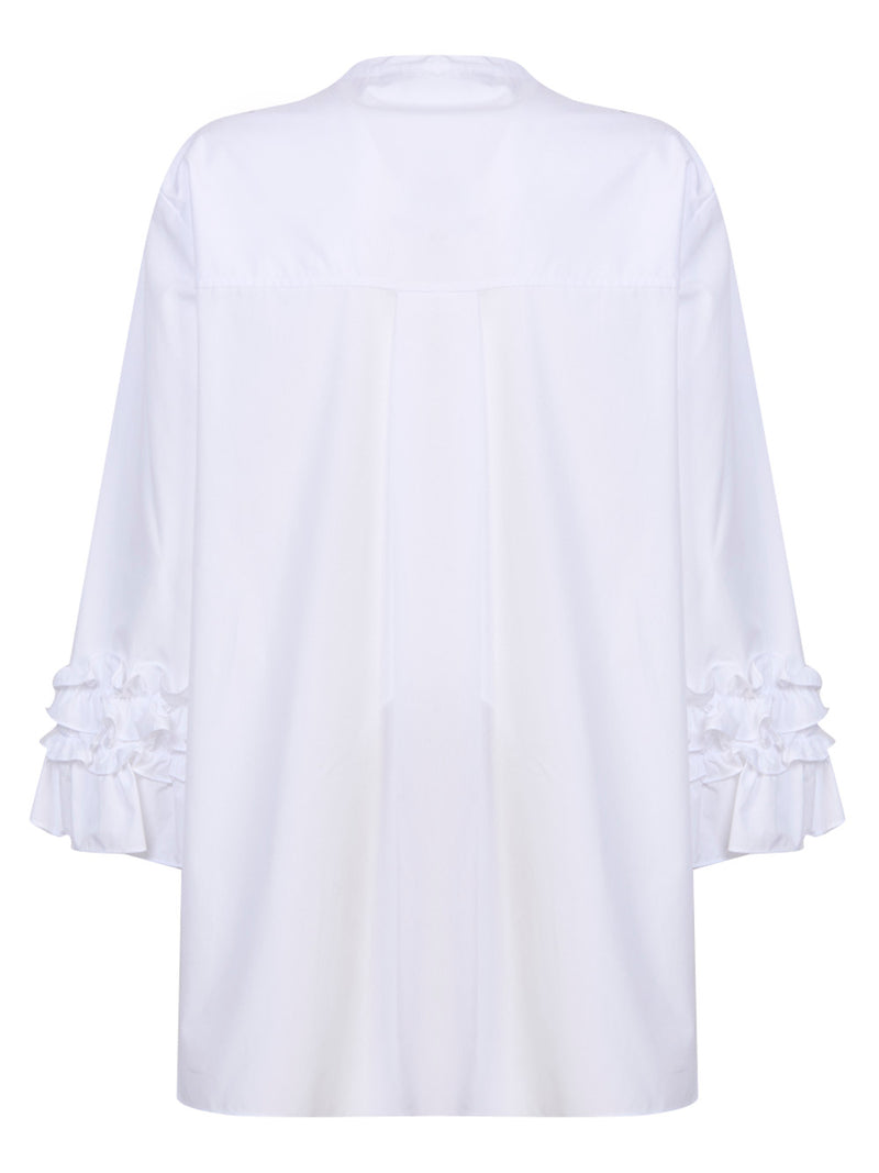 MAX MARA S Camicia con Rouches in Popeline Favola