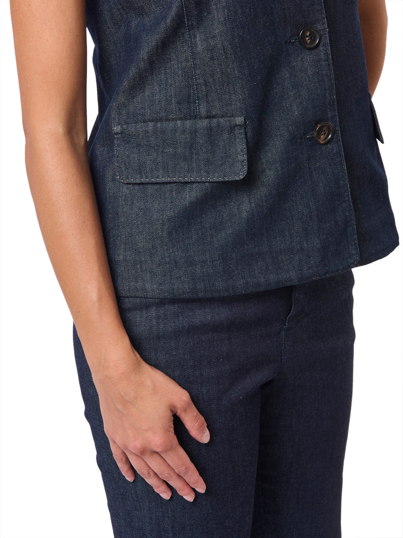 MAX MARA S Gilet in Denim Cinzia