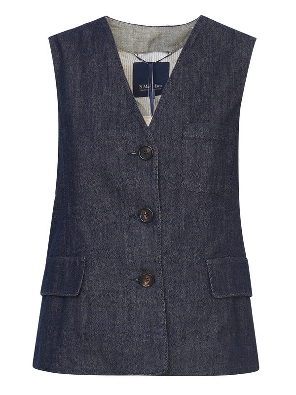 MAX MARA S Gilet in Denim Cinzia