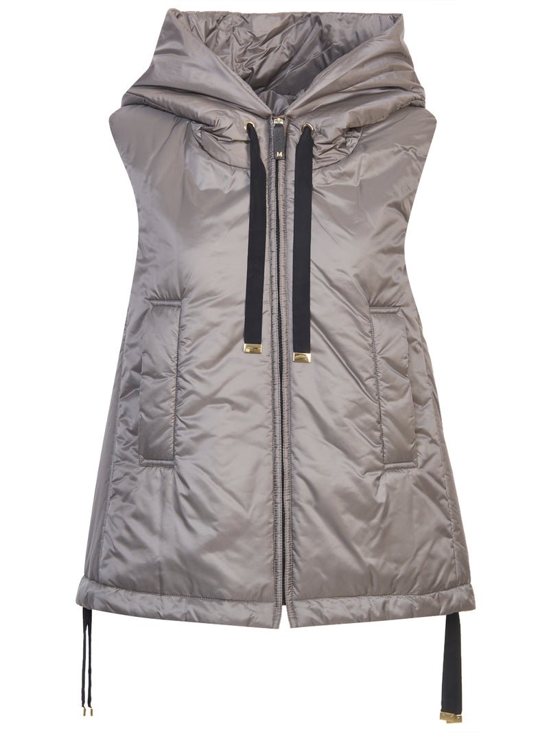 MAX MARA THE CUBE Gilet Corto Imbottito in Tela Antigoccia Greengo