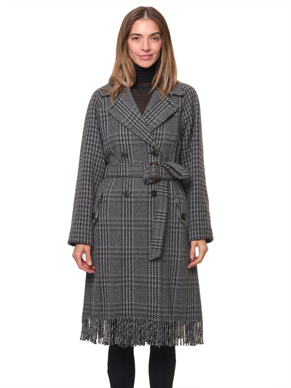 MAX MARA WEEKEND Cappotto Midi con Frange Carpi