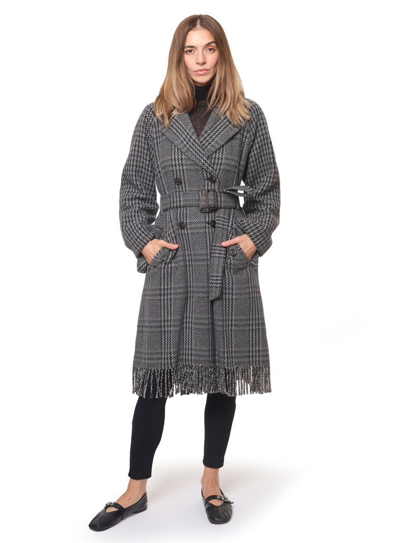 MAX MARA WEEKEND Cappotto Midi con Frange Carpi