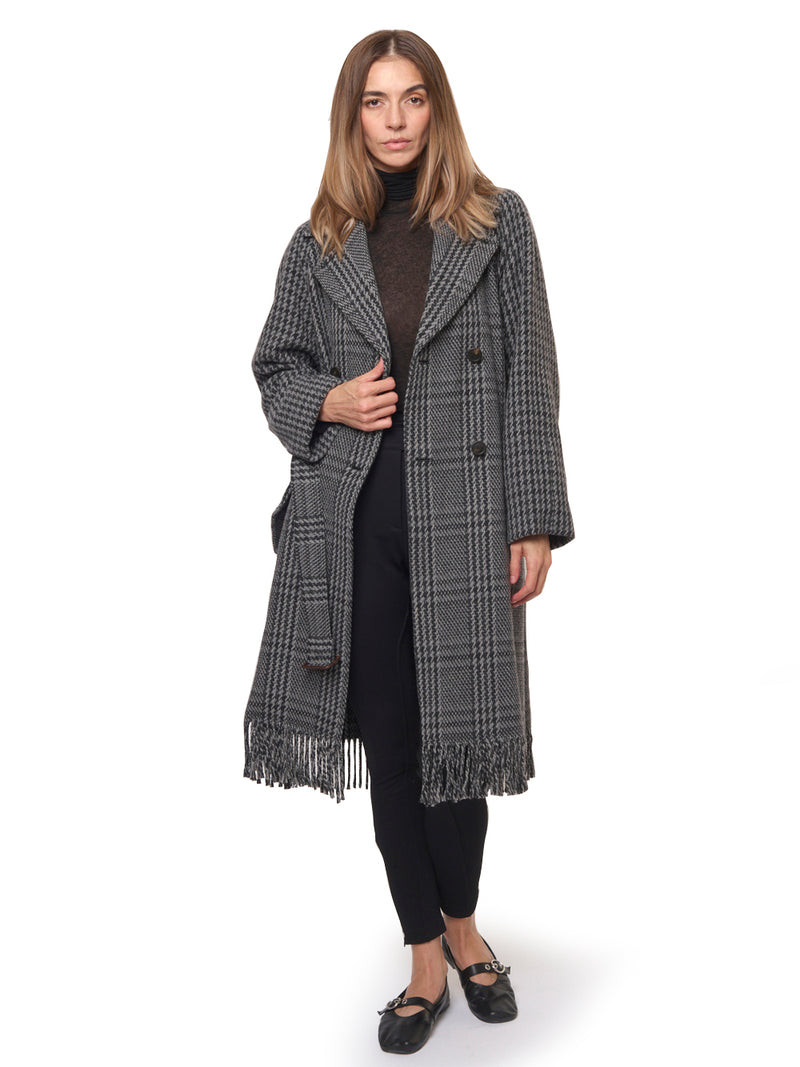 MAX MARA WEEKEND Cappotto Midi con Frange Carpi