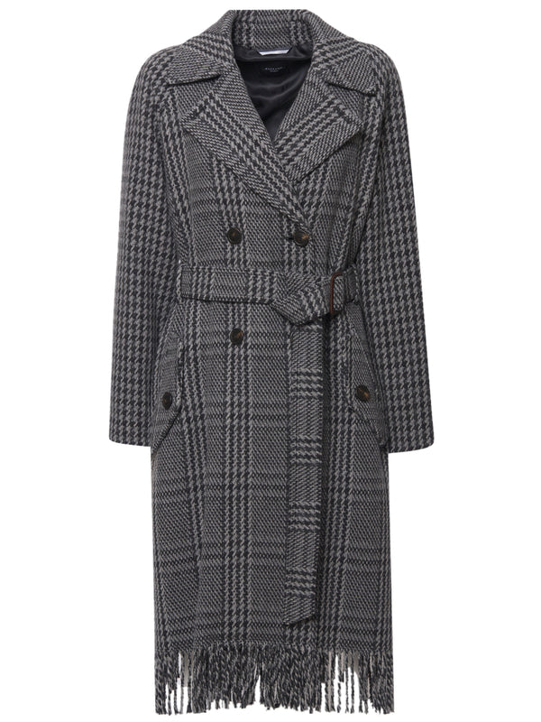 MAX MARA WEEKEND Cappotto Midi con Frange Carpi