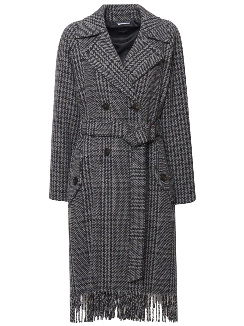 MAX MARA WEEKEND Cappotto Midi con Frange Carpi