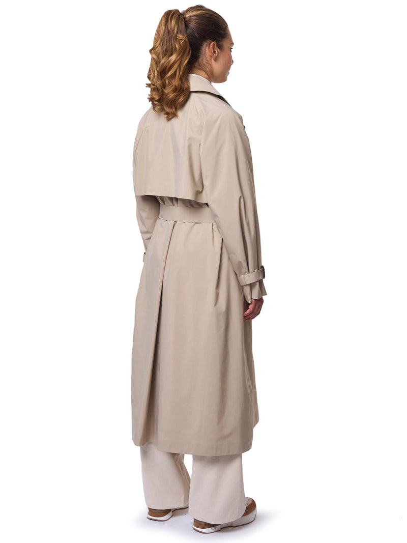 MAX MARA WEEKEND Trench Lungo in Tela Antigoccia Fatto