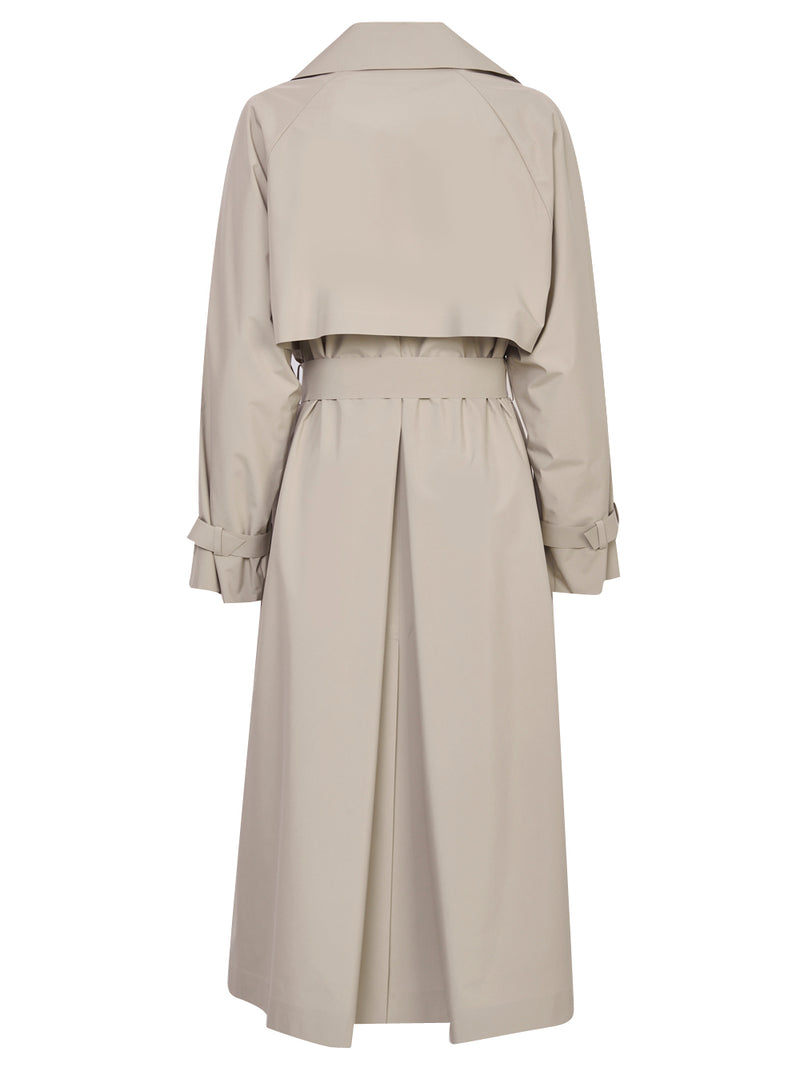 MAX MARA WEEKEND Trench Lungo in Tela Antigoccia Fatto