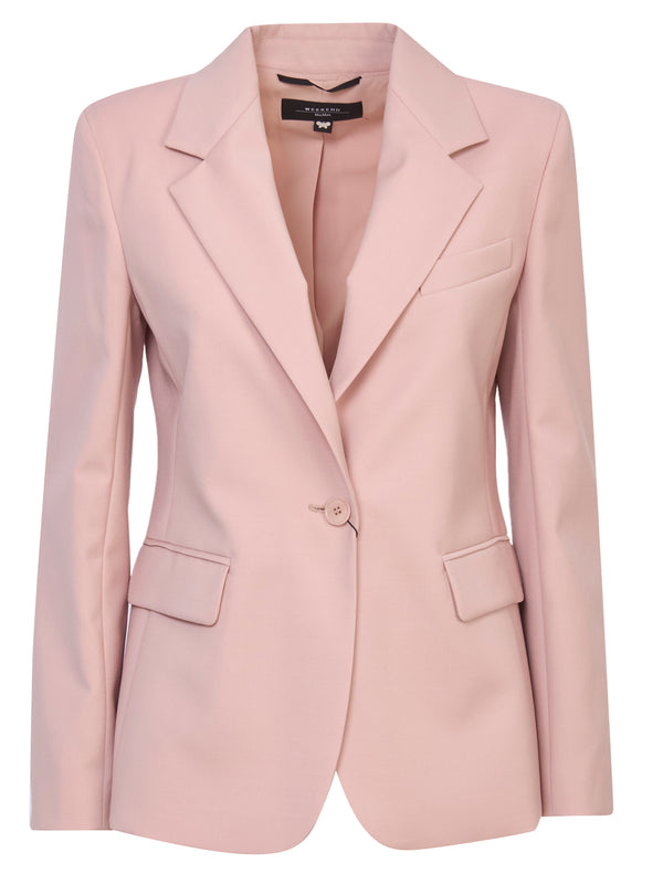 MAX MARA WEEKEND Blazer Monopetto in Lana Lamine