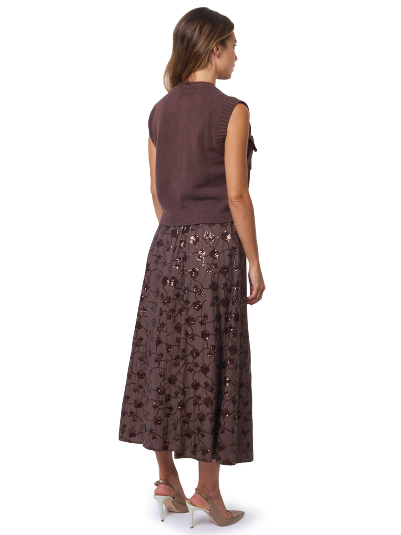 MAX MARA WEEKEND Gonna Midi con Paillette All-over Tempra