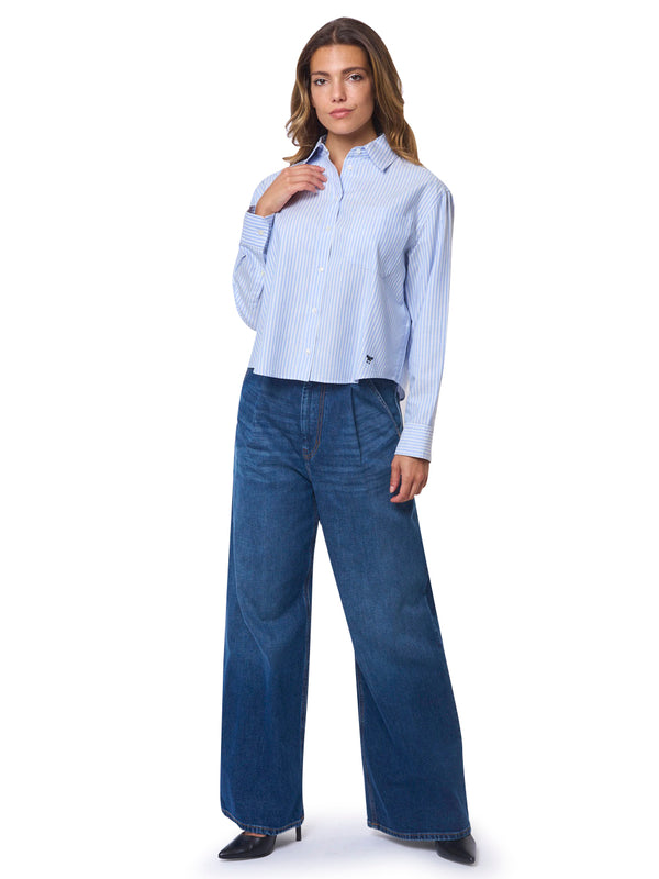 MAX MARA WEEKEND Camicia Classica in Oxford di Cotone Nuoro