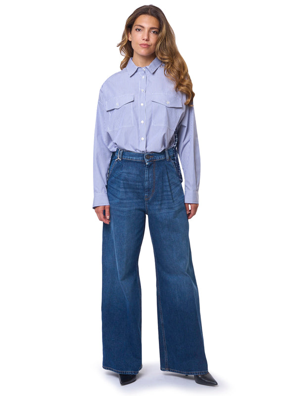 MAX MARA WEEKEND Jeans Wide Leg con Pence Ortles