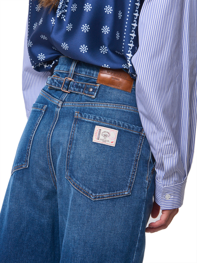 MAX MARA WEEKEND Jeans Wide Leg con Pence Ortles