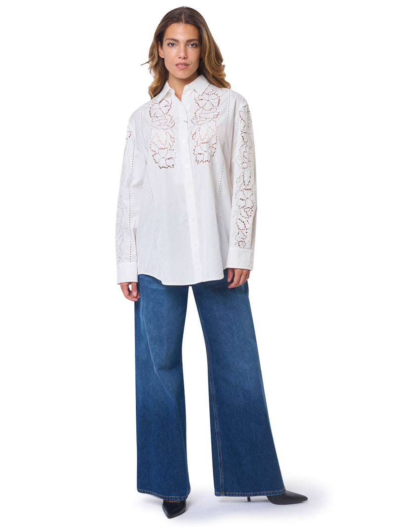 MAX MARA WEEKEND Camicia con Ricamo Sangallo Elmi