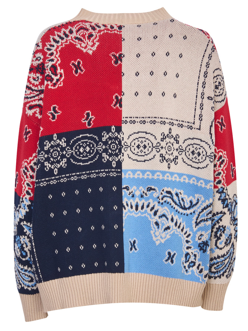 MAX MARA WEEKEND Cardigan Lungo con Disegno Jacquard Baobab