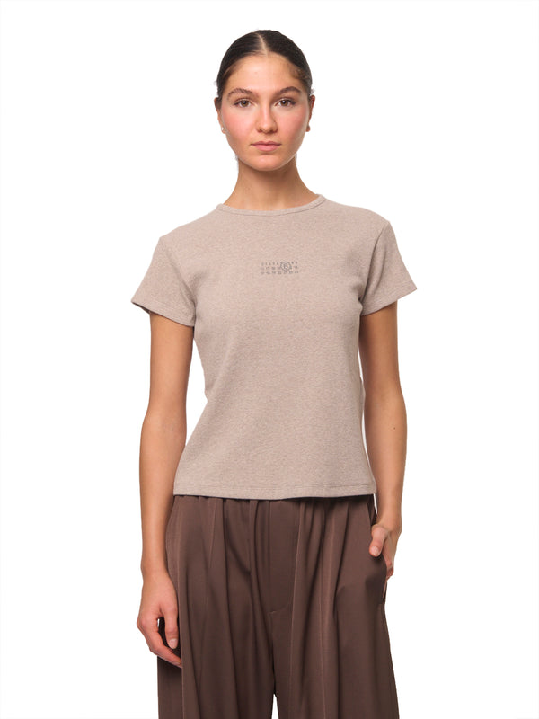 MM6 T-shirt a Coste con Logo