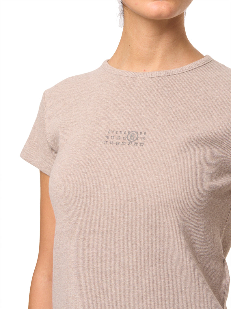 MM6 T-shirt a Coste con Logo