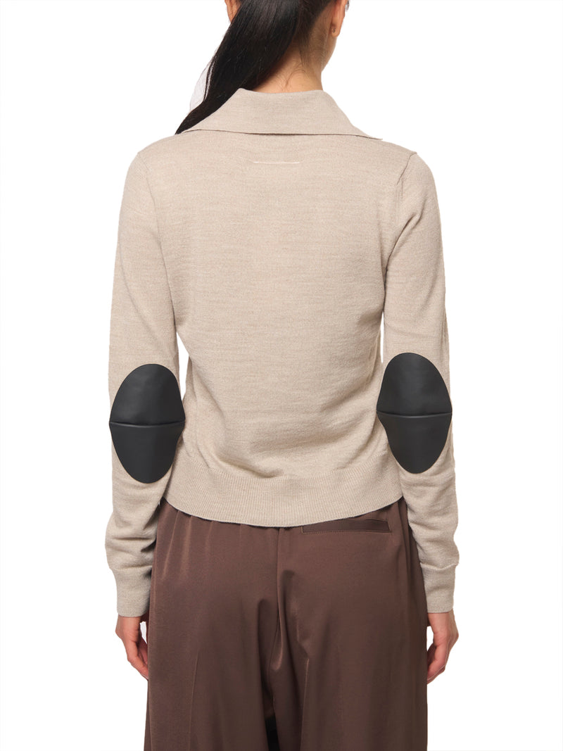 MM6 Crdigan con Toppe sui Gomiti