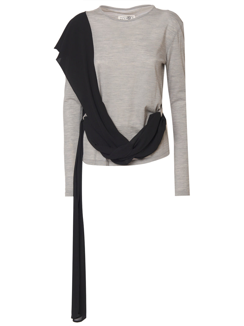 MM6 Maglia con Sciarpa al Collo