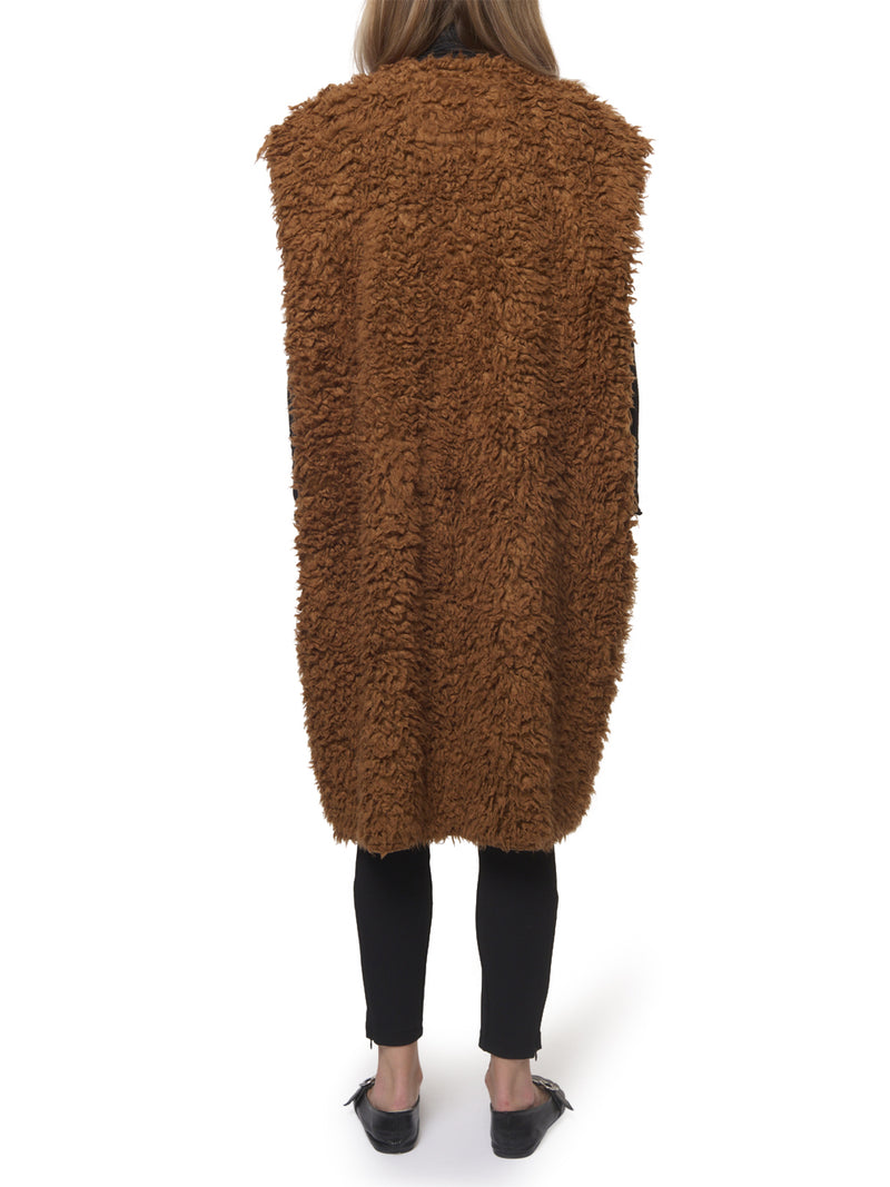 PHISIQUE DU ROLE Gilet Lungo Reversibile Effetto Teddy